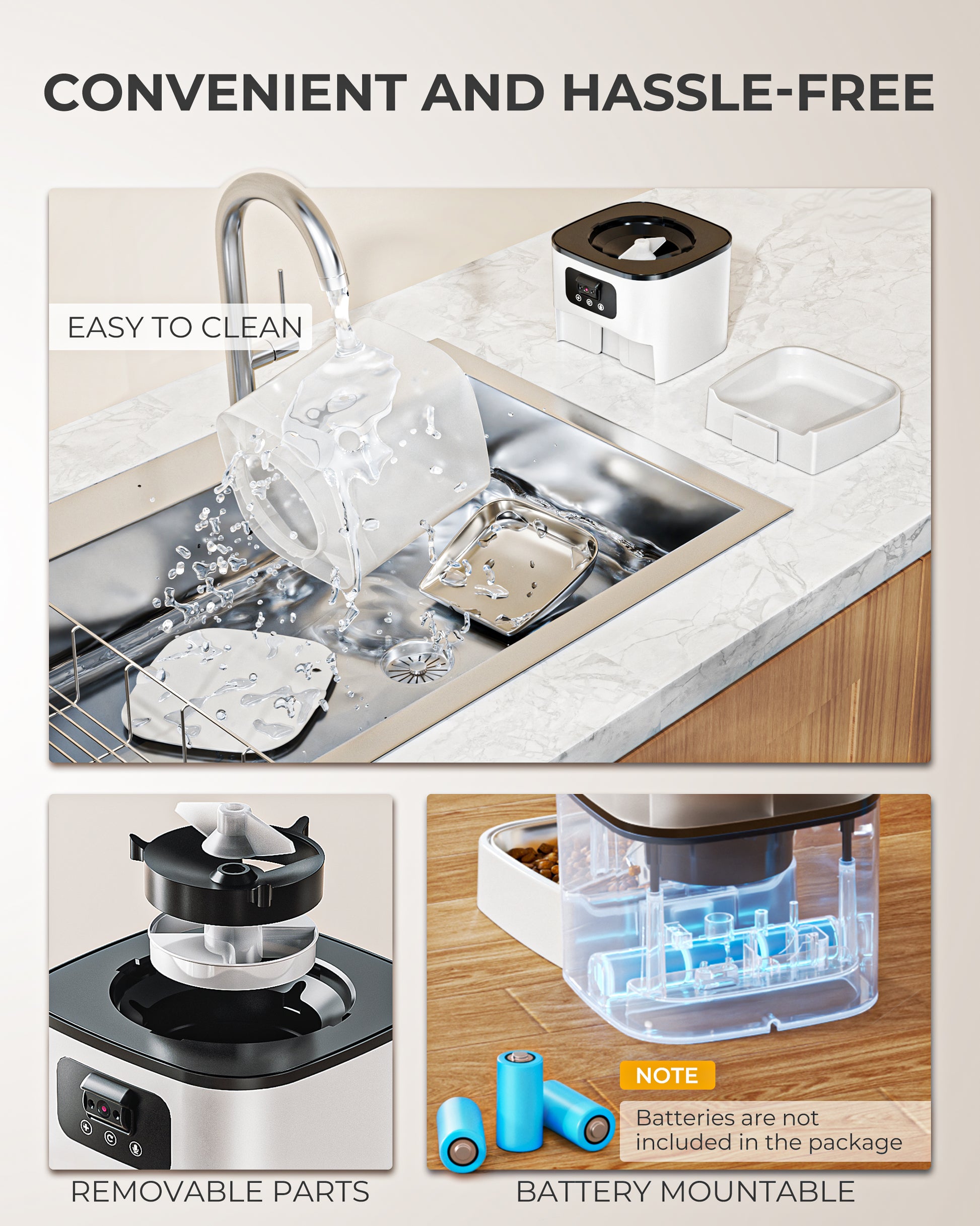 6L Automatic Cat Feeder with Camera Support 5G/2.4G WiFi