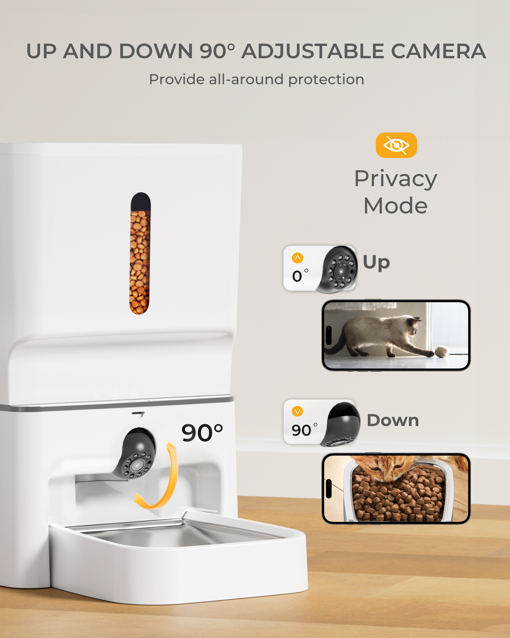 7L Automatic Cat Feeder with Camera & 2-Way Audio Support 5G WiFi
