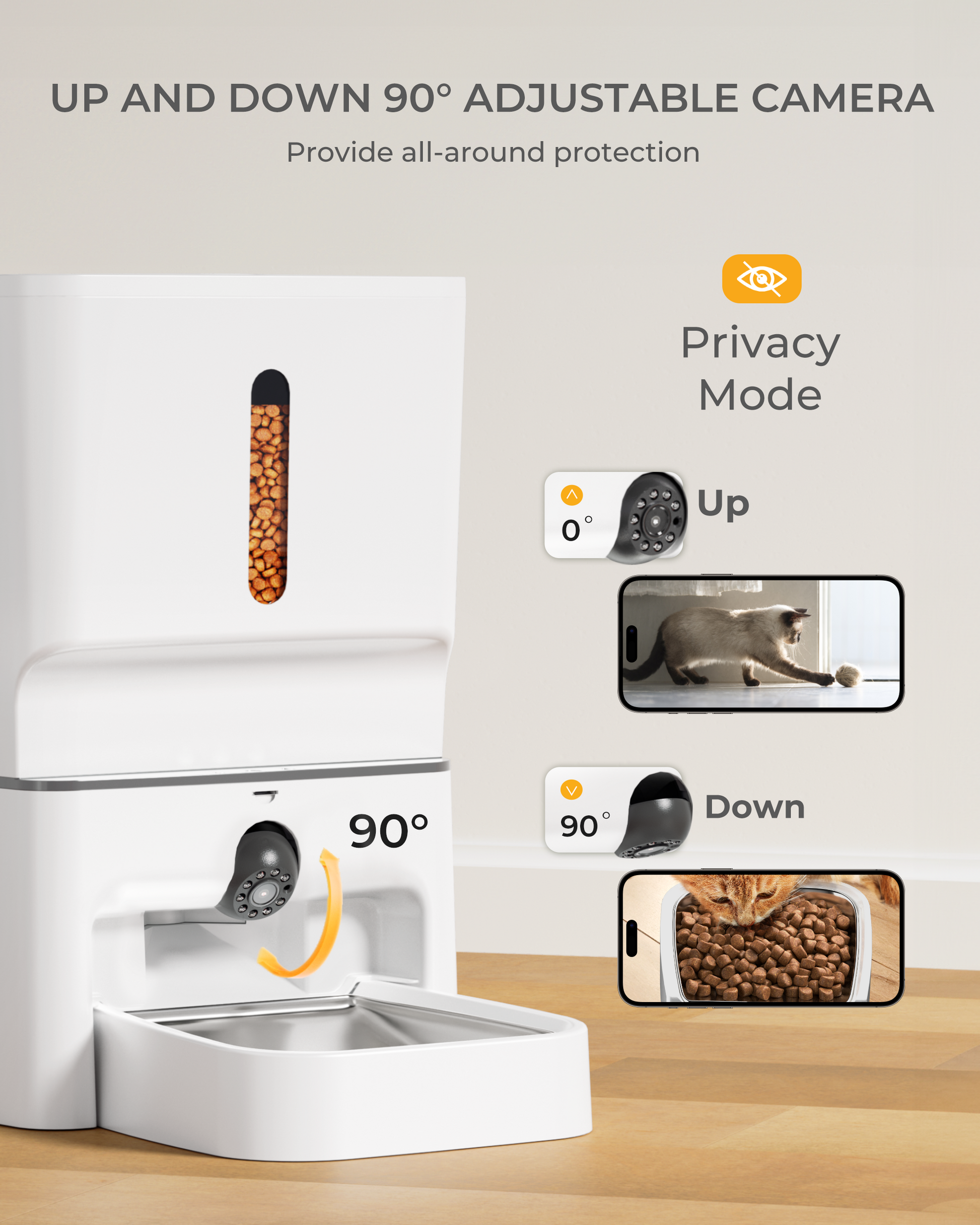 7L Automatic Cat Feeder with Camera & 2-Way Audio Support 5G WiFi
