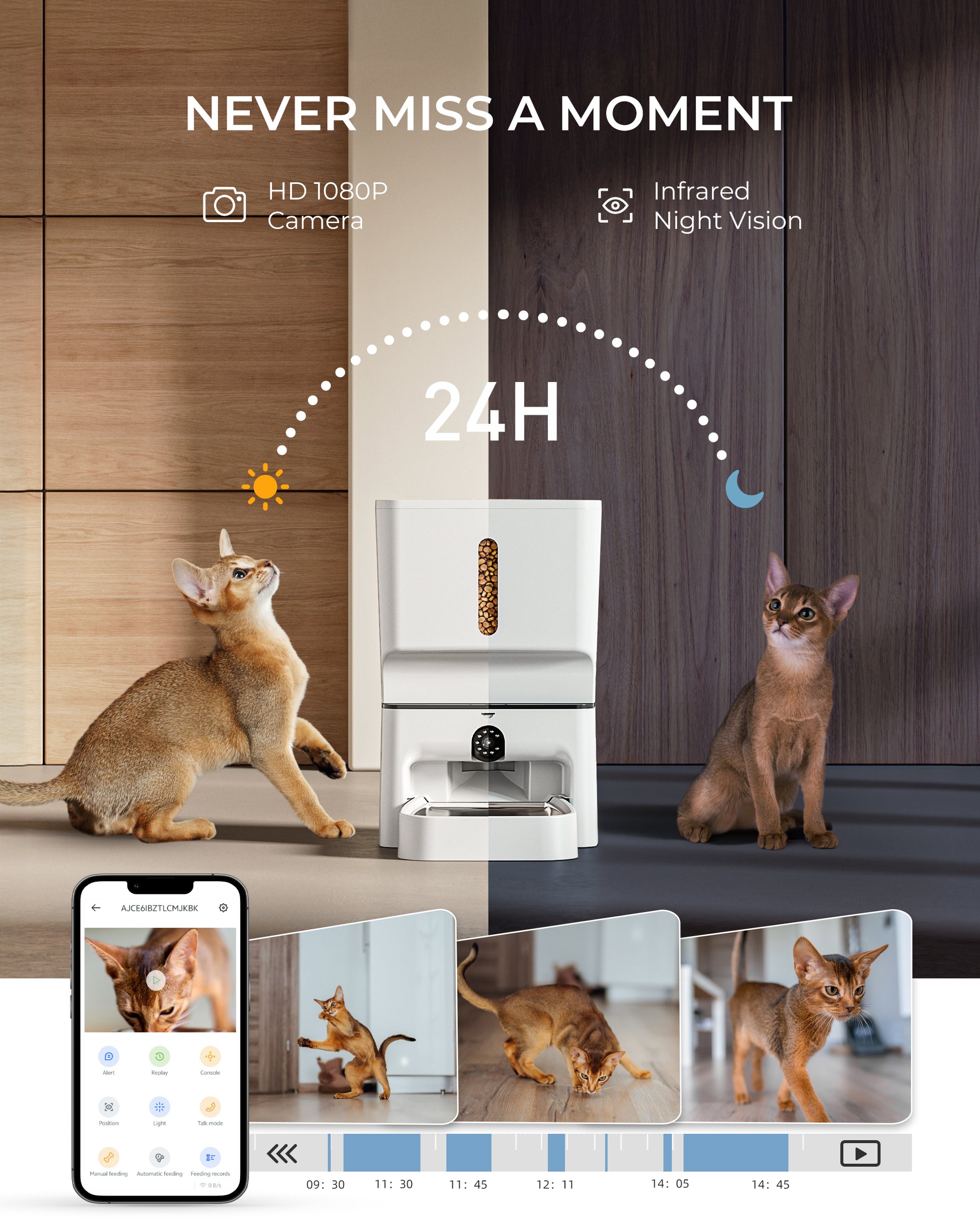 7L Automatic Cat Feeder with Camera & 2-Way Audio Support 5G WiFi